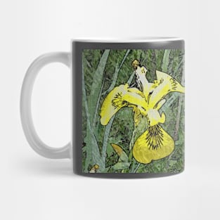 Iris in yellow Mug